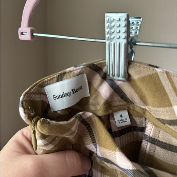 Sunday Best Checkered A-Line Skirt pleated - Picture 8 of 9